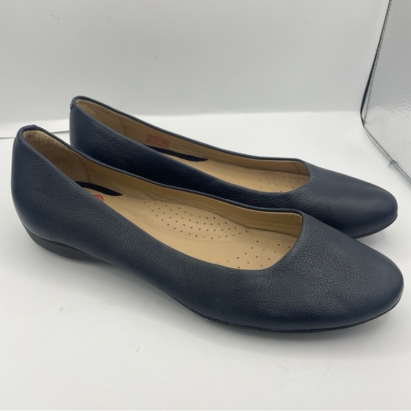 MARC JOSEPH leather cushion navy blue slip on flats women Size 7 1/2 - Picture 7 of 10